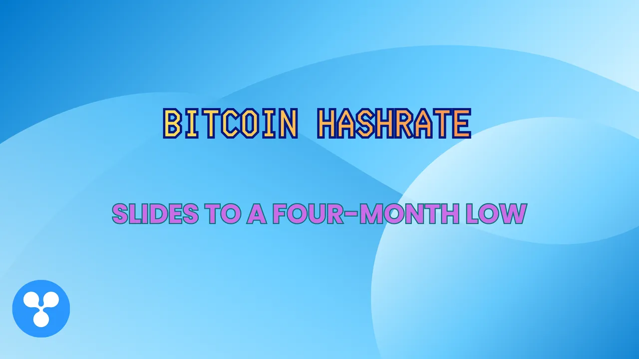 Bitcoin Hashrate Slides to a Four-Month Low