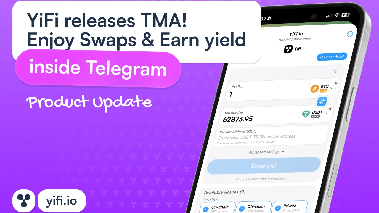 YiFi Launches a Telegram Mini App: Swap and Earn Without Leaving the Chat!