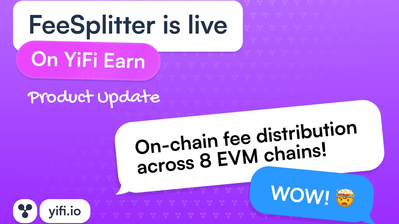 FeeSplitter: on-chain fee distribution for YiFi partners