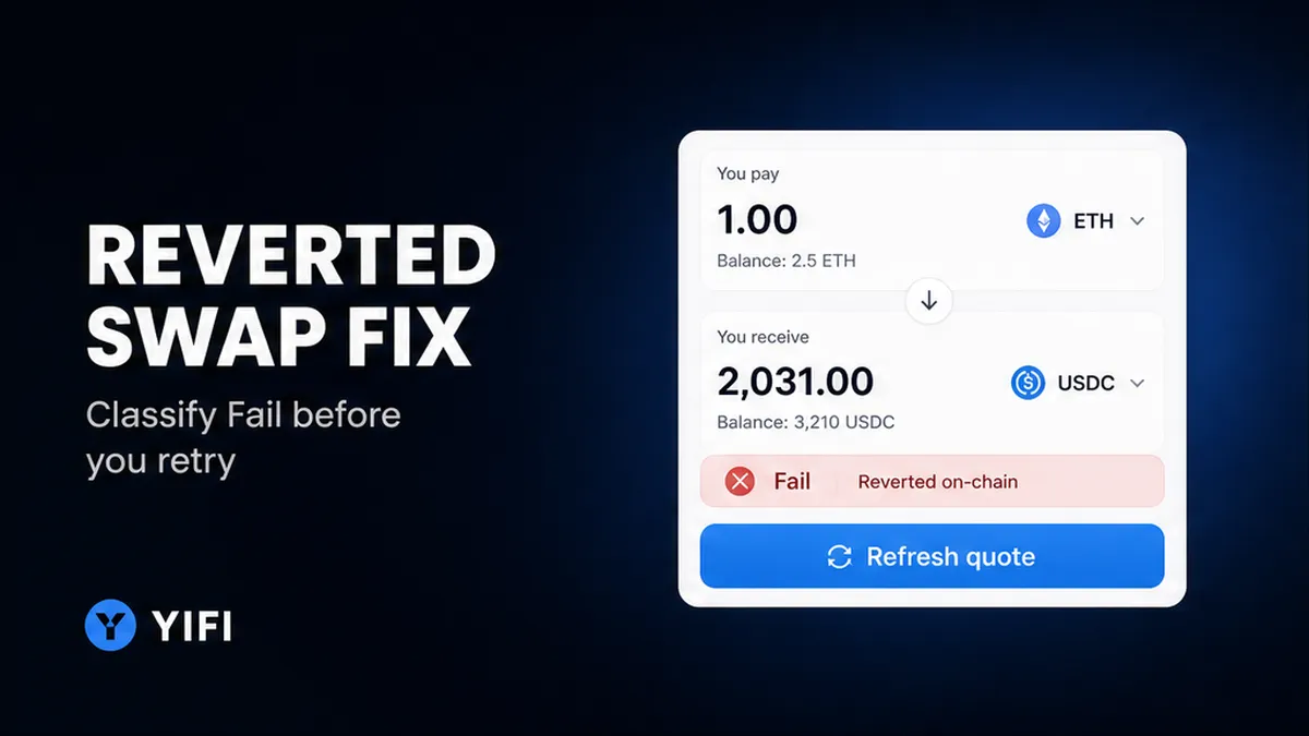 How to Troubleshoot a Reverted Crypto Swap (Quote Expired, Slippage, Wrong Chain)