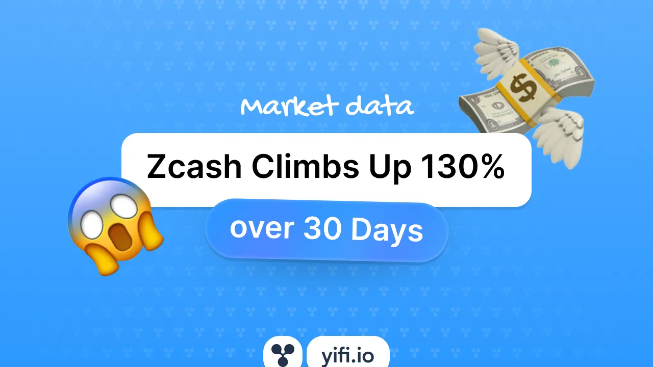 Zcash Climbs Up 130% over 30 Days