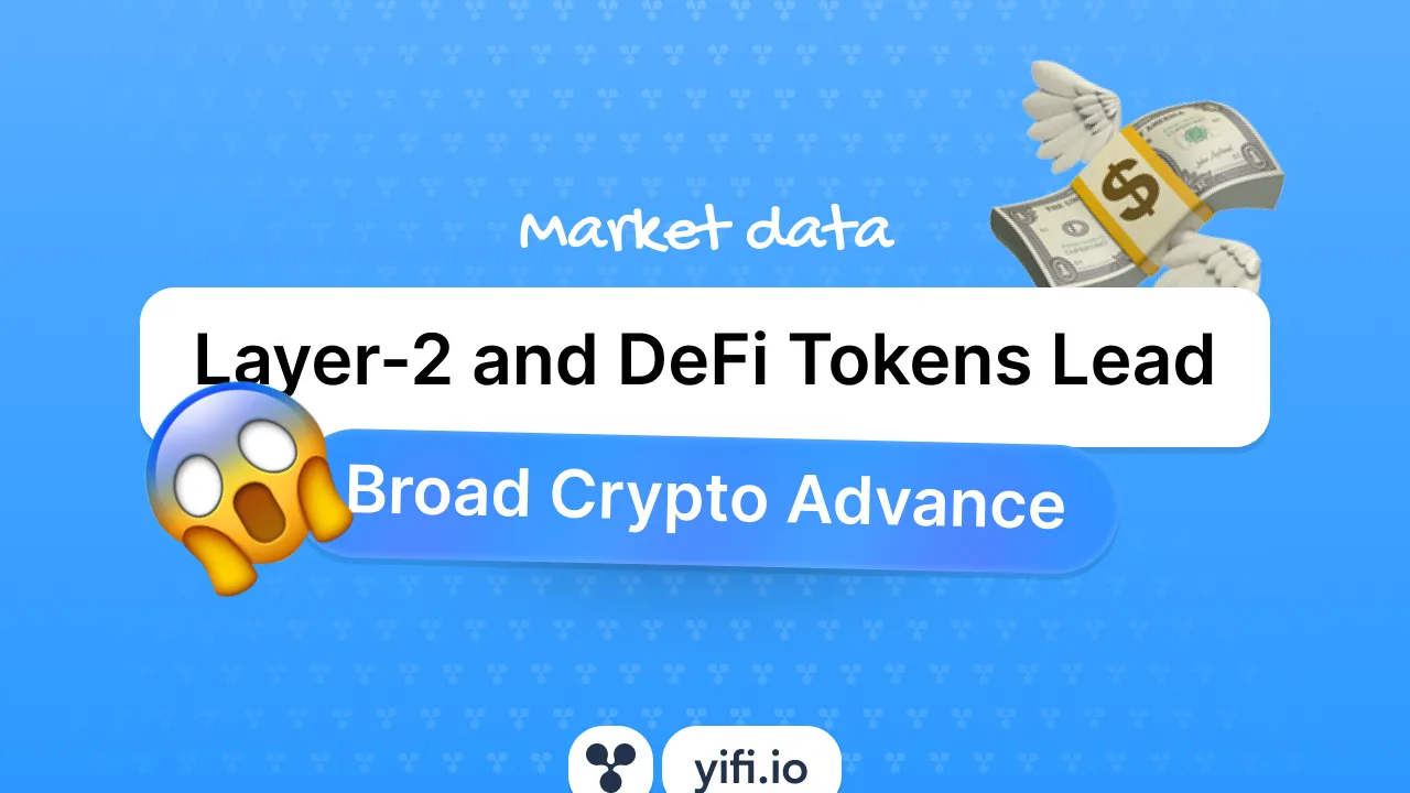 Layer-2 and DeFi Tokens Lead Broad Crypto Advance