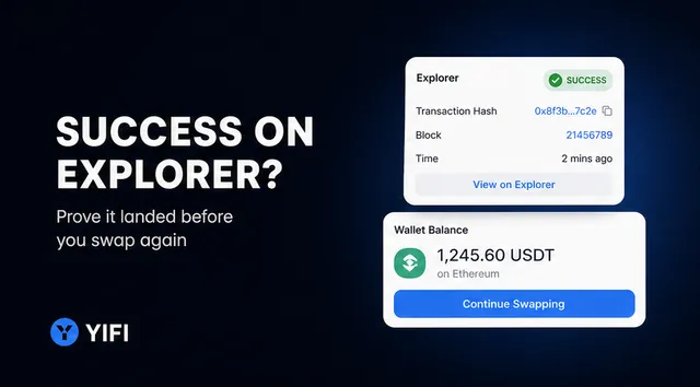How to Confirm a Same-Chain Crypto Swap Landed in Your Wallet