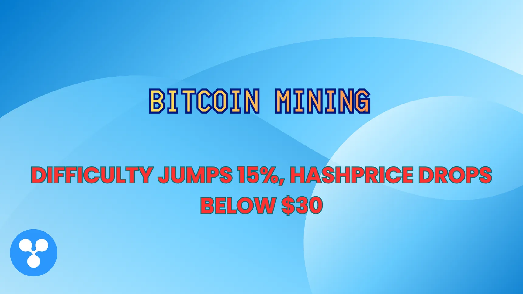 Bitcoin Mining Difficulty Jumps 15%, Hashprice Drops Below $30