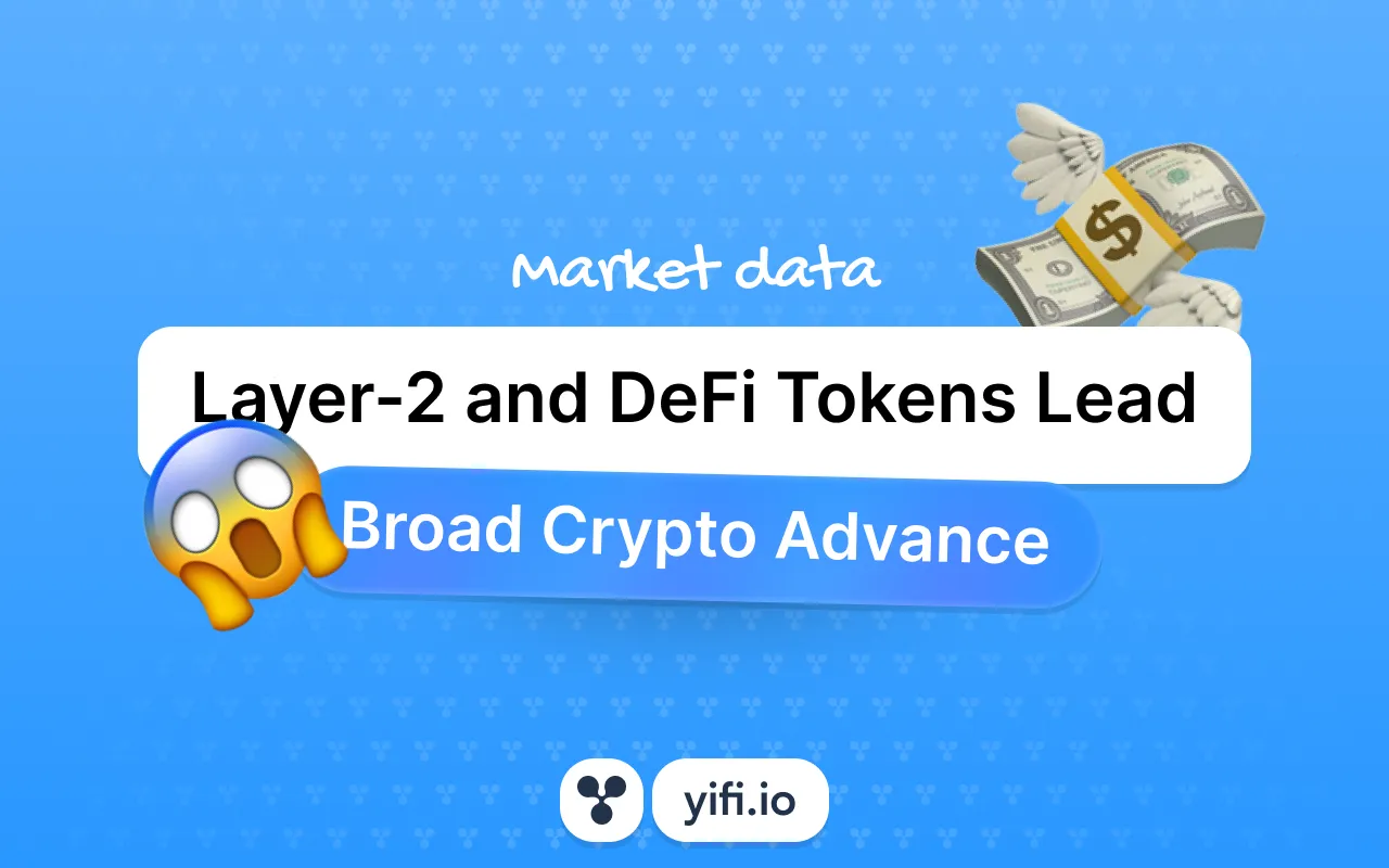 Layer-2 and DeFi Tokens Lead Broad Crypto Advance